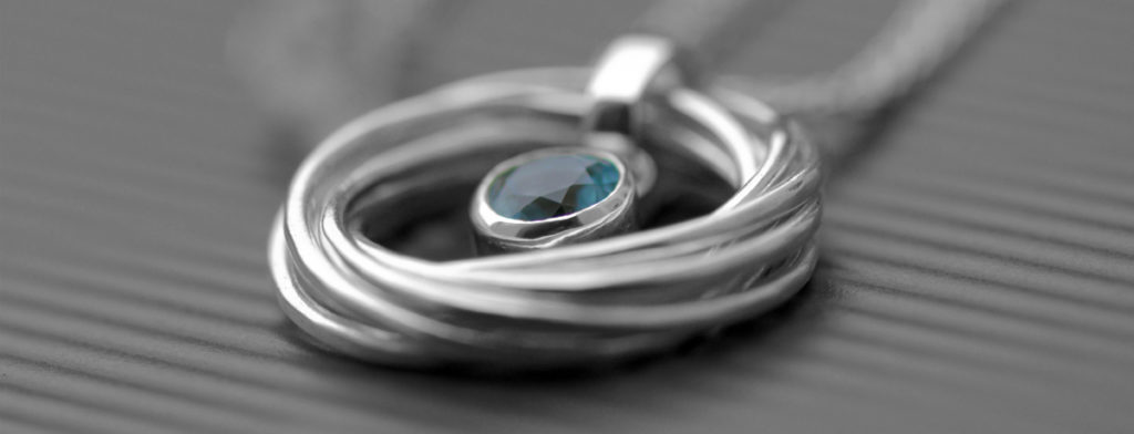 One of our most popular pieces, this aquamarine necklace always attracts attention from visitors to our site. Made-to-order, it involves a lengthy, two-week process to get the spectacular, eye-catching effect of the finished product.