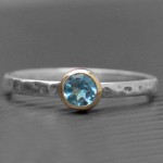 Blue Topaz Gold Ring