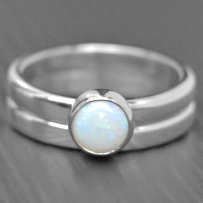 Opal Engagement ring - LWSilver