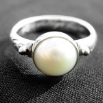Pearl Engagement Ring