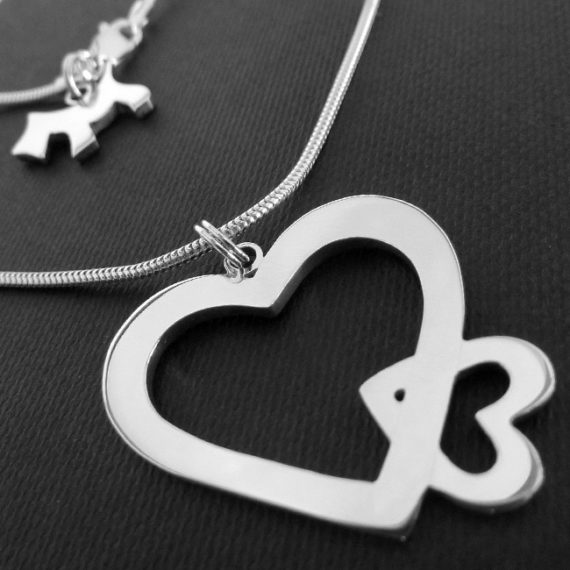 Hearts & Dog Necklace