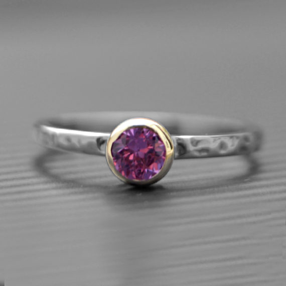 Pink Sapphire Gold Ring